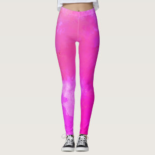 Abstrakter Stil in Pink Leggings