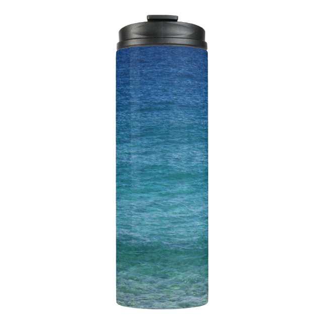 Abstrakter Strandabschnitt 42 Thermosbecher (Vorderseite)