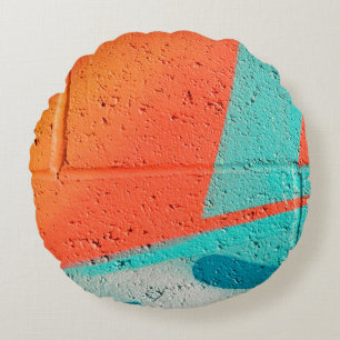 Abstrakter Straßenkunst-Sprühfarbe-Texturhintergru Rundes Kissen