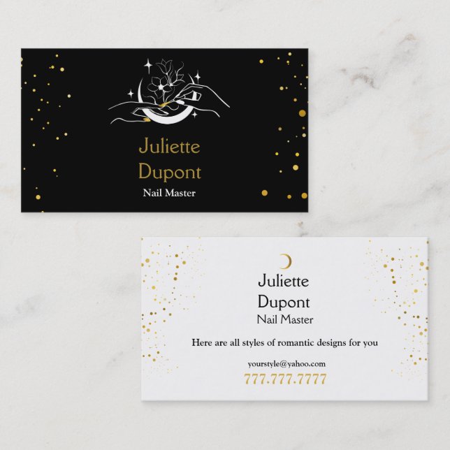 Abstrakter, stylischer Mustermanikuristenbus Visitenkarte (Vorne/Hinten)