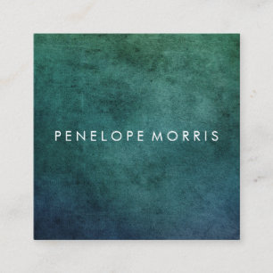 Abstrakter Stylist für blaue und grüne Schönheit Quadratische Visitenkarte