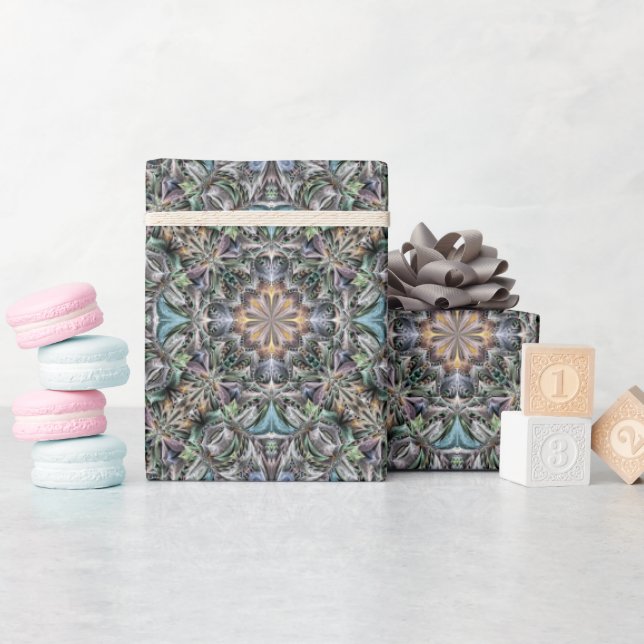 Abstrakter Sukkulargarten Rosette Trellis Muster Geschenkpapier (Babyparty)