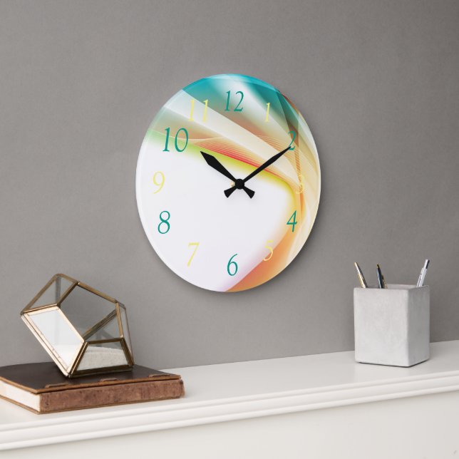 Abstrakter Swirl 2 Quadratische Wanduhr (Büro)