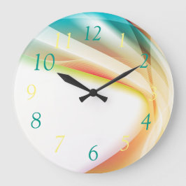 Abstrakter Swirl 2 Quadratische Wanduhr