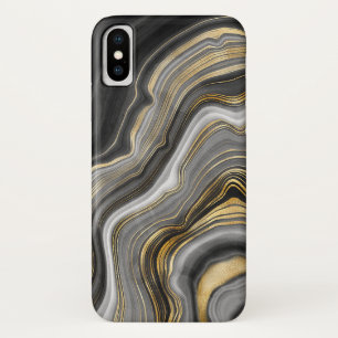 Abstrakter Swirl aus Schwarz und Gold Case-Mate iPhone Hülle