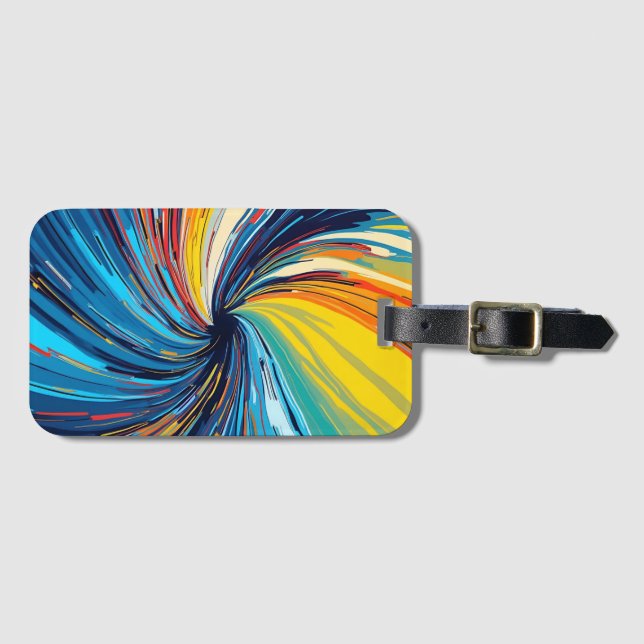 Abstrakter Swirl Gepäckanhänger (Vorderseite (Horizontal))