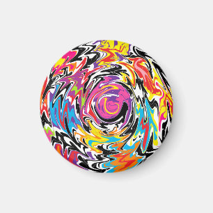 Abstrakter Swirl Magnet