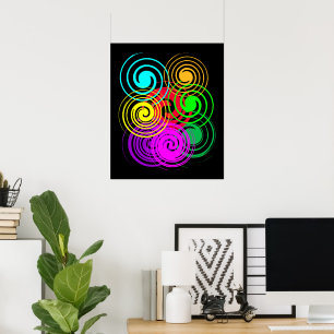 Abstrakter Swirl Poster