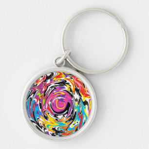 Abstrakter Swirl Schlüsselanhänger