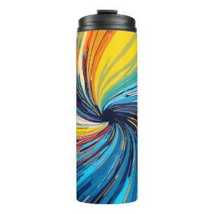 Abstrakter Swirl Thermosbecher