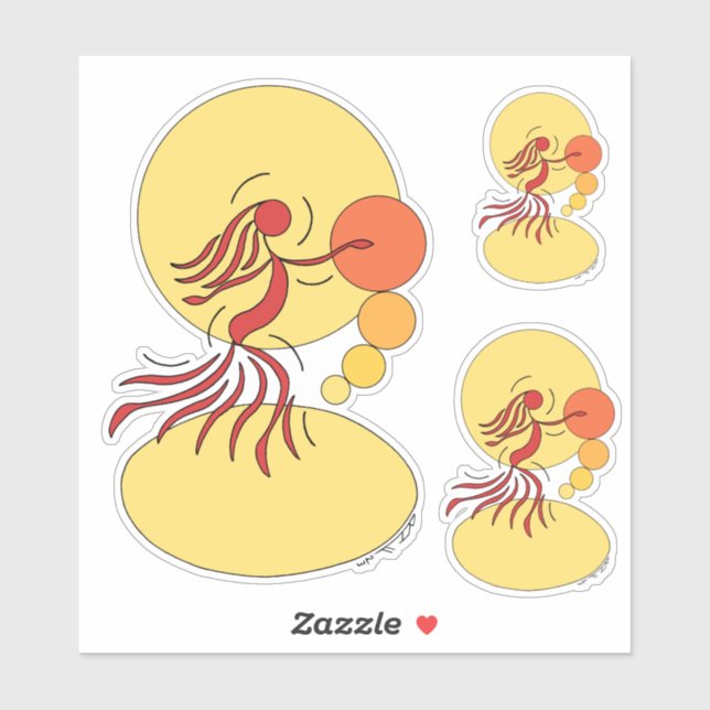 Abstrakter Tänzer Aufkleber (Blatt)