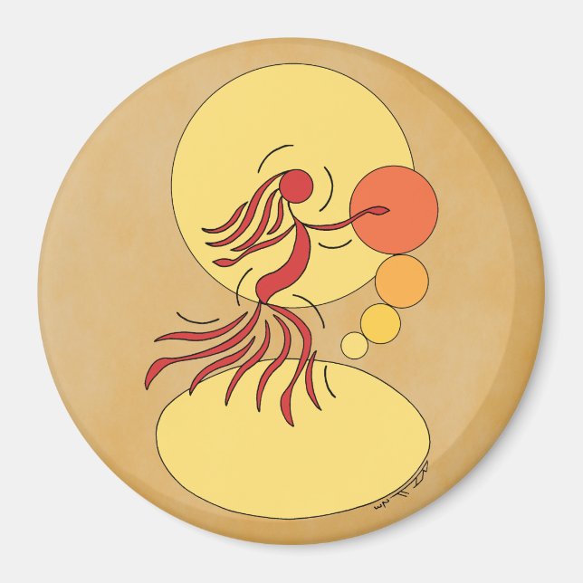 Abstrakter Tänzer Magnet (Vorne)
