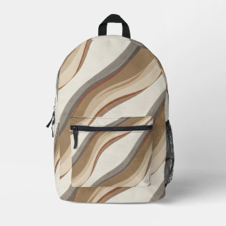 Abstrakter Taupe-Kamel-Gewebter-Aurora-Band-Rucksa Bedruckter Rucksack