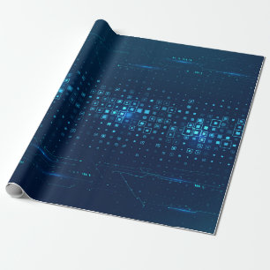 Abstrakter Technologiehintergrund. Digitale Innova Geschenkpapier