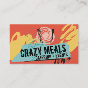 Abstrakter Teller-Gerät-Kochs-Catering Visitenkarte