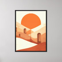Abstrakter Terrakotta-Sonnenaufgang