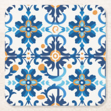 🟦 Abstrakter Terrazzo Mosaic Untersetzer - Rust B