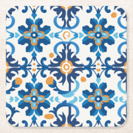 🟦 Abstrakter Terrazzo Mosaic Untersetzer - Rust B