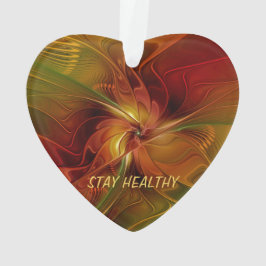 Abstrakter Text von Red Orange Brown Green Fraktal Ornament