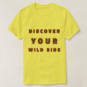 Abstrakter Texteffekt, der die wilde Seite darstel T-Shirt