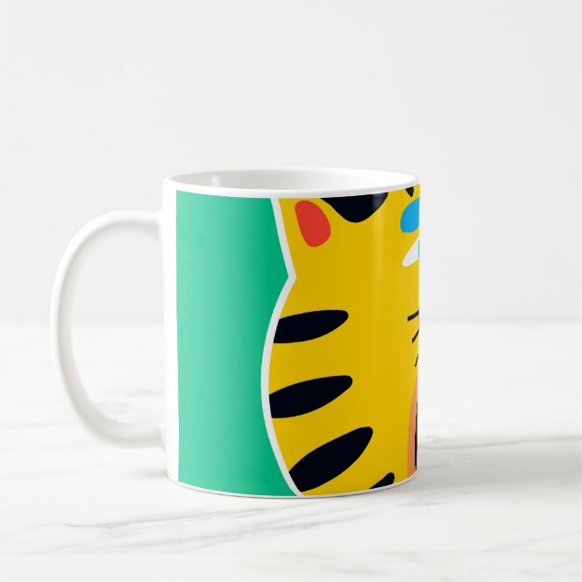 Abstrakter Tiger Kaffeetasse (Links)