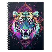 Abstrakter Tiger mit hellen Farben