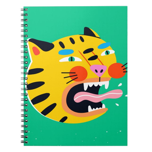 Abstrakter Tiger Notizblock (Vorderseite)