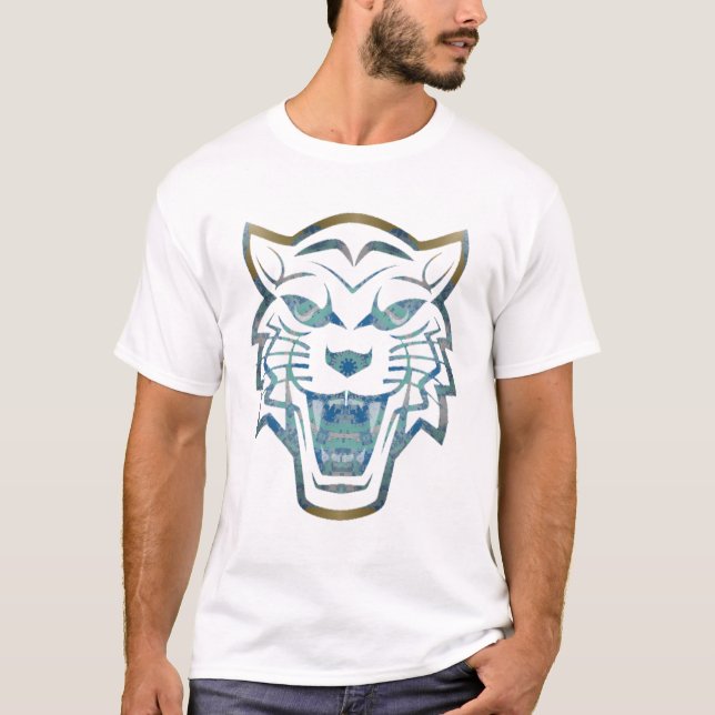 Abstrakter Tigerdruck T-Shirt (Vorderseite)