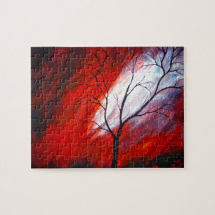 Abstrakter Tree & Red Sky Puzzle