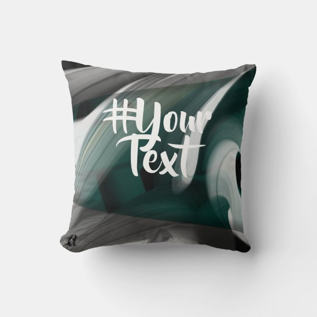 Abstrakter Trend Kissen Innendekoration Schwarz Gr (Vorderseite)