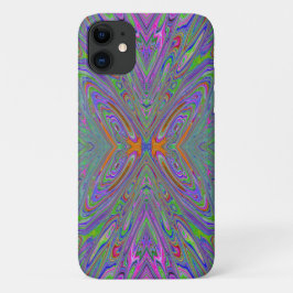 Abstrakter Trippy-Lila, Orange und grüner Schmette Case-Mate iPhone Hülle