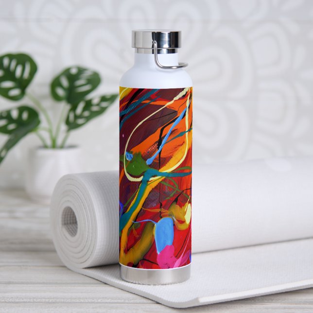 Abstrakter Tropfen Paint Trinkflasche (Yoga)