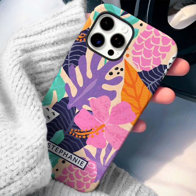 Abstrakter Tropischer Dschungel-Individuelle Name Case-Mate iPhone Hülle (Von Creator hochgeladen)