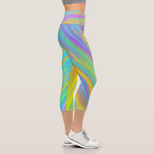 Abstrakter tropischer Sommerspass Capri Leggings