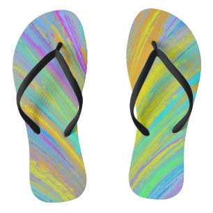 Abstrakter tropischer Sommerspass Flip Flops
