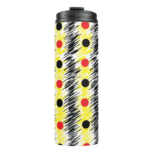 Abstrakter Tupfen  Thermosbecher (Vorderseite)