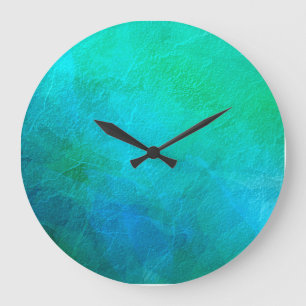 Abstrakter türkisfarbener Hintergrund Große Wanduhr