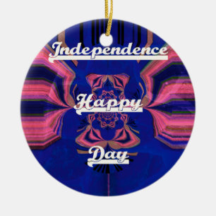 Abstrakter Unabhängigkeitstag Feier Kunst Keramikornament