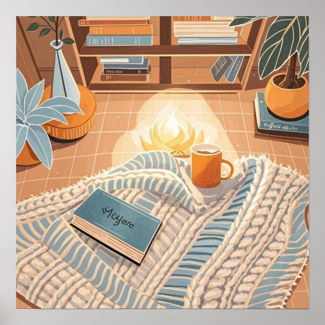 Abstrakter und gemütlicher Boho-Stil Poster (Vorne)