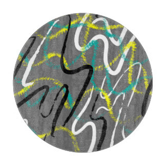 Abstrakter Urban: Grunge Wave Lines. Schneidebrett