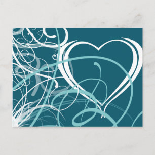 Abstrakter Valentinstag Postkarte