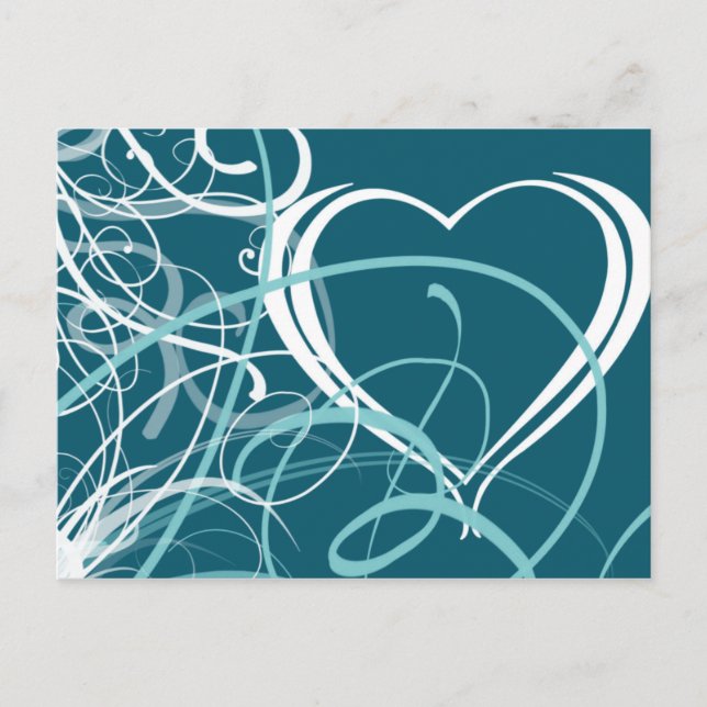Abstrakter Valentinstag Postkarte (Vorderseite)