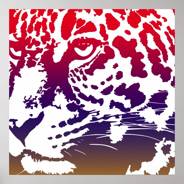 Abstrakter Vector - Leopard Poster (Vorne)