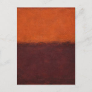 Abstrakter verbrannter orangefarbener Horizont Postkarte