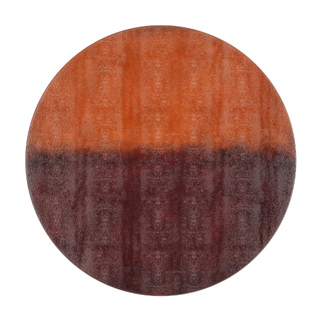 Abstrakter verbrannter orangefarbener Horizont Schneidebrett (Vorderseite)