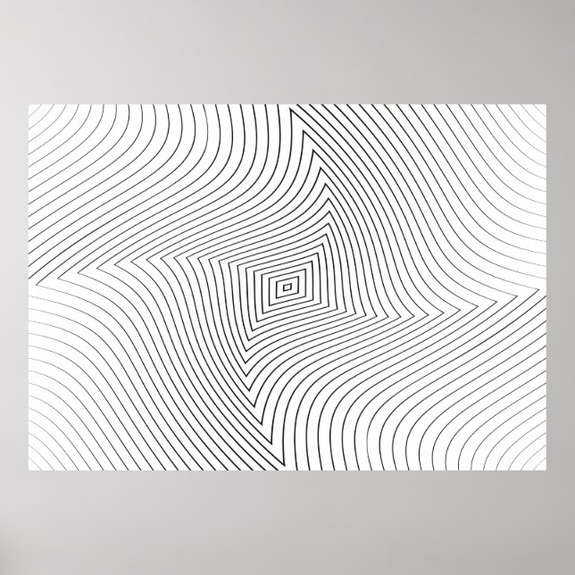 Abstrakter verdrehter Hintergrund. Linien der Vari Poster (Vorne)