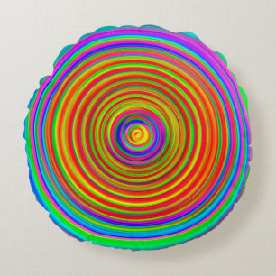 abstrakter verschwommener Hintergrund, Vintager ge Rundes Kissen