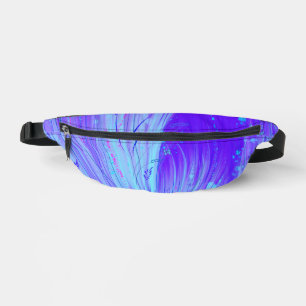 Abstrakter verzauberter Garten Blau lila Bauchtasche
