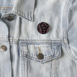 Abstrakter Vintage-Löwen-Malerei-Button Button
