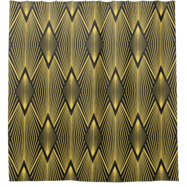 Abstrakter Vintager geometrischer Hintergrund. Art Duschvorhang (Vorderseite)